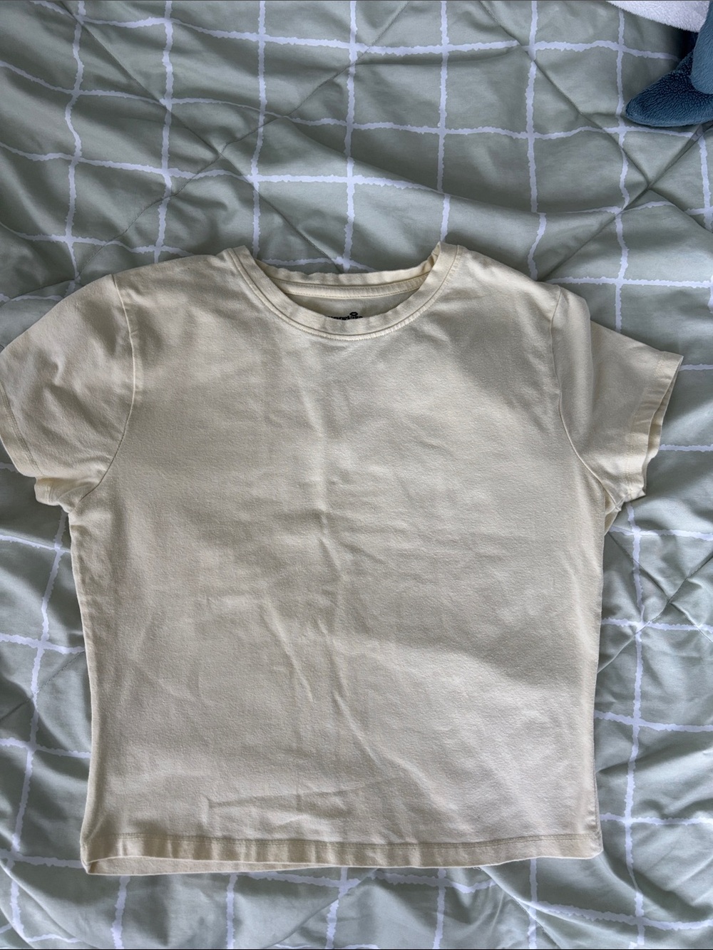 Cream Basic/Yellowish Crewneck Tee